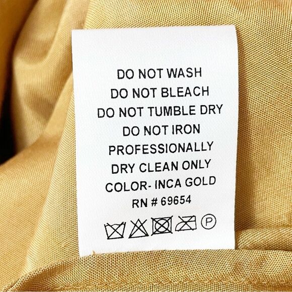 NWT New Friends Colony Maya Tan Chiffon Ruffled Lace-Up Maxi Dress Size Medium - Picture 12 of 13